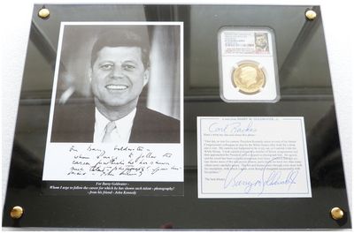 2014-W American John F Kennedy High Relief 50c Half Dollar Gold Proof 3/4oz Coin Set NGC PF70 UC