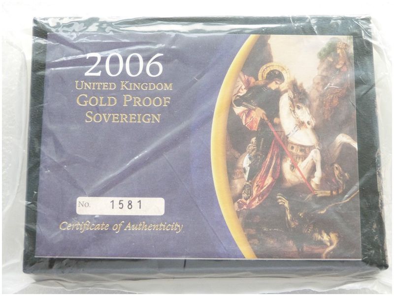 2006 St George and the Dragon Full Sovereign Gold Proof Coin Box Coa Sealed