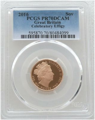 2016 Queens 90th Birthday Full Sovereign Gold Proof Coin PCGS PR70 DCAM - James Butler