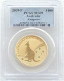 2009 Australia Kangaroo $100 Gold 1oz Coin PCGS MS69