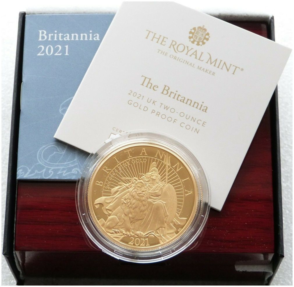 2021 Britannia £200 Gold Proof 2oz Coin Box Coa - Mintage 50