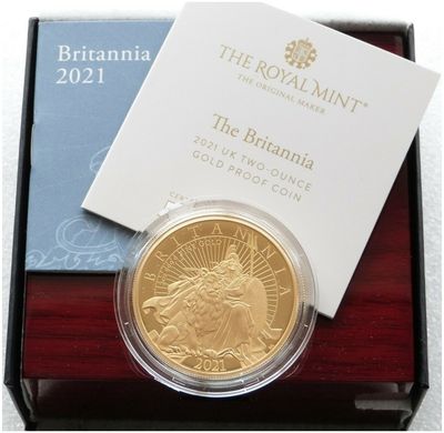 2021 Britannia £200 Gold Proof 2oz Coin Box Coa - Mintage 50