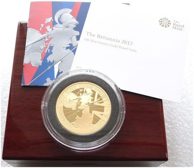 2017 Britannia £500 Gold Proof 5oz Coin Box Coa - Mintage 62 2017 Britannia £500 Gold Proof 5oz Coin Box Coa - Mintage 62