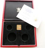 1996 Royal Mint Sovereign Gold Proof 4 Coin Box Coa No Coins