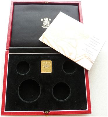 1999 Royal Mint Sovereign Gold Proof 4 Coin Box Coa No Coins