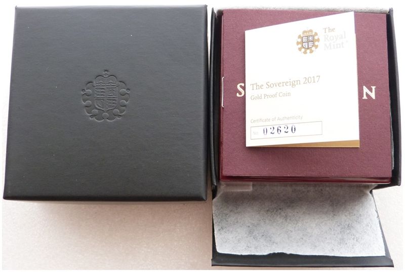 2017 Royal Mint Pistrucci Full Sovereign Gold Proof Coin Box Coa Only