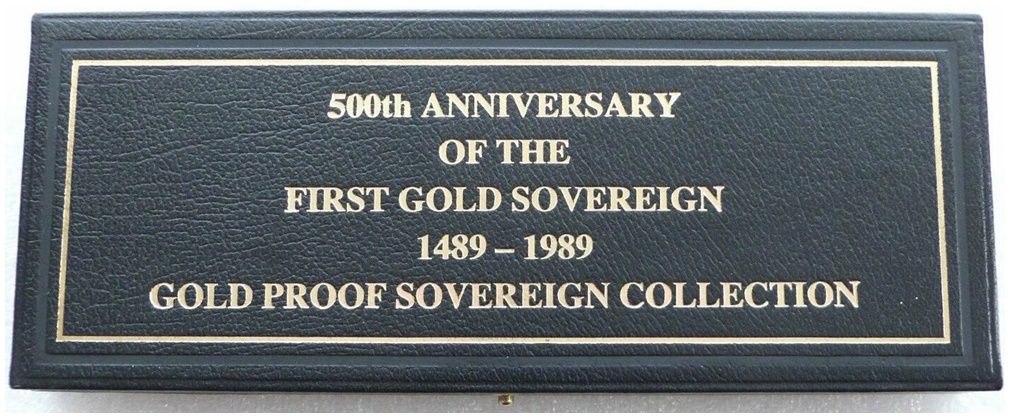 1989 Tudor Rose Gold Proof Sovereign 4 Coin Set Box Coa Only No Coins