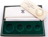 1980 Royal Mint Sovereign Gold Proof 4 Coin Box Coa No Coins