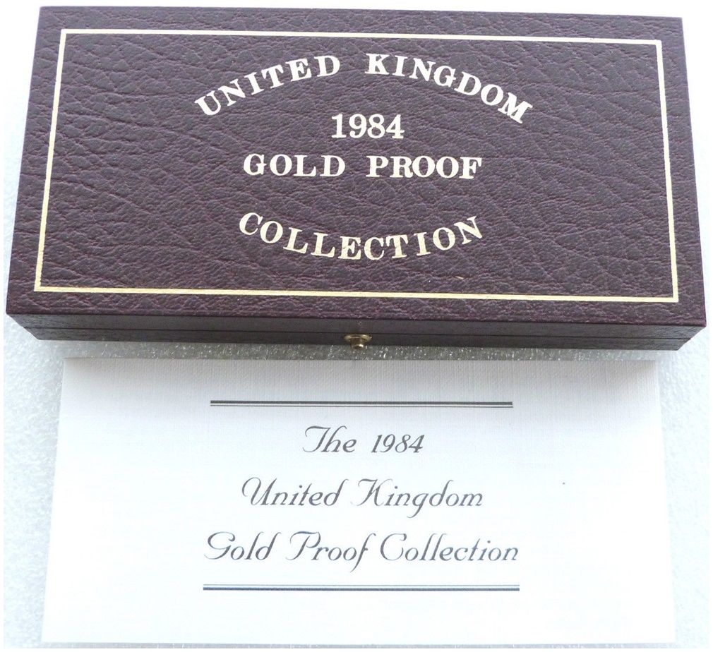 1984 Royal Mint Sovereign Gold Proof 3 Coin Box Coa No Coins
