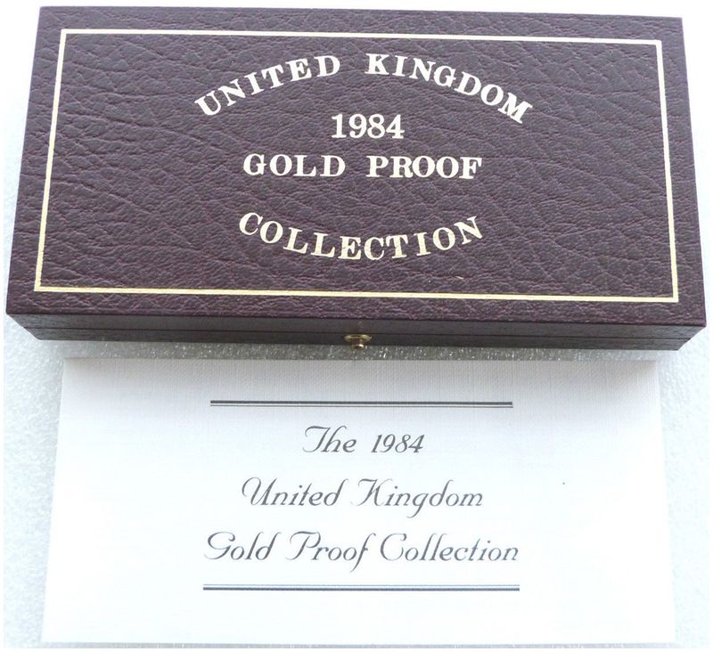 1984 Royal Mint Sovereign Gold Proof 3 Coin Box Coa No Coins