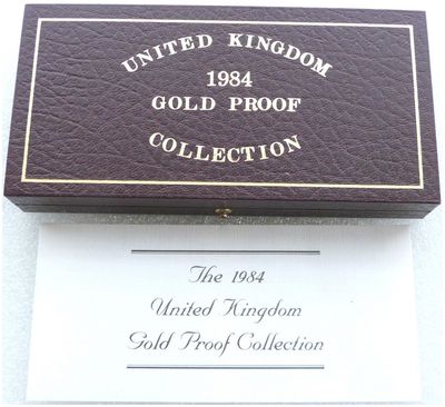 1984 Royal Mint Sovereign Gold Proof 3 Coin Box Coa No Coins