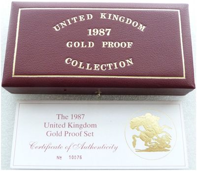 1987 Royal Mint Sovereign Gold Proof 3 Coin Box Coa No Coins