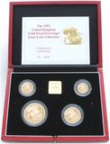 1992 Sovereign Gold Proof 4 Coin Set Box Coa