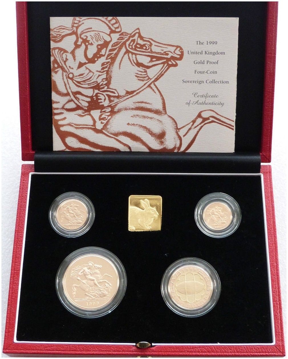 1999 Sovereign Gold Proof 4 Coin Set Box Coa