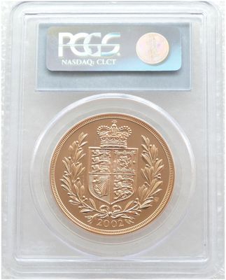 2002 Golden Jubilee £5 Sovereign Gold Coin PCGS MS69