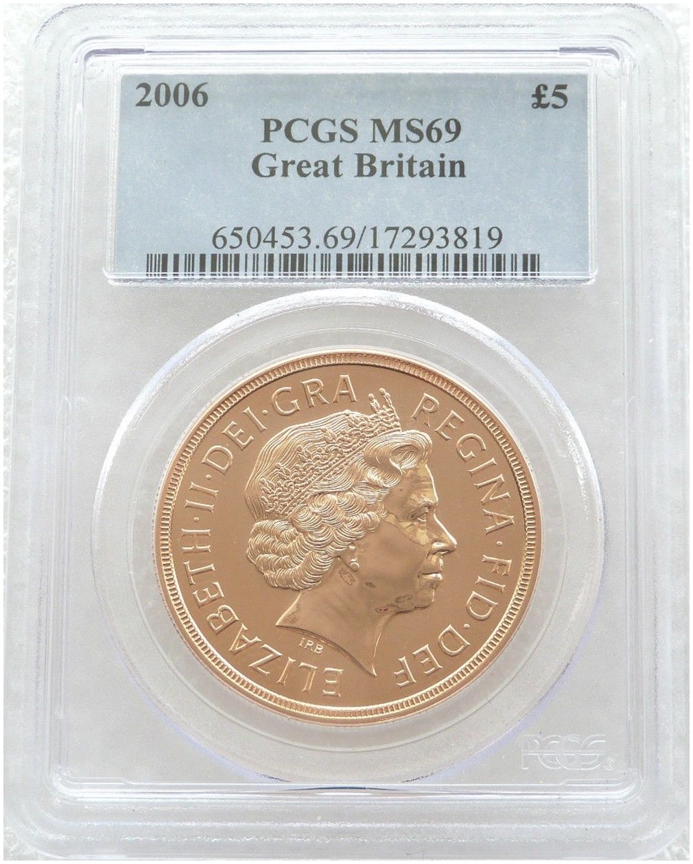2006 St George and the Dragon £5 Five Pound Sovereign Gold Coin PCGS MS69