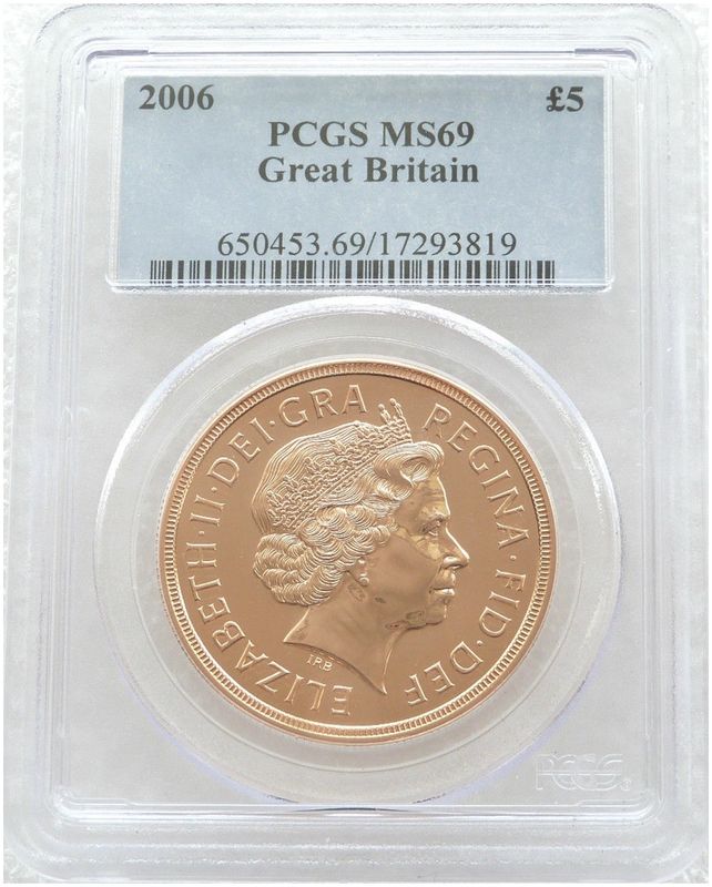 2006 St George and the Dragon £5 Five Pound Sovereign Gold Coin PCGS MS69