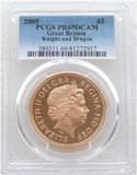 2005 St George and the Dragon £5 Sovereign Gold Proof Coin PCGS PR69 DCAM - Timothy Noad