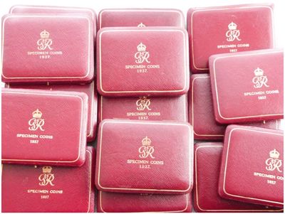 1937 George VI Coronation Sovereign Gold Proof 4 Coin Set Box Only No Coins