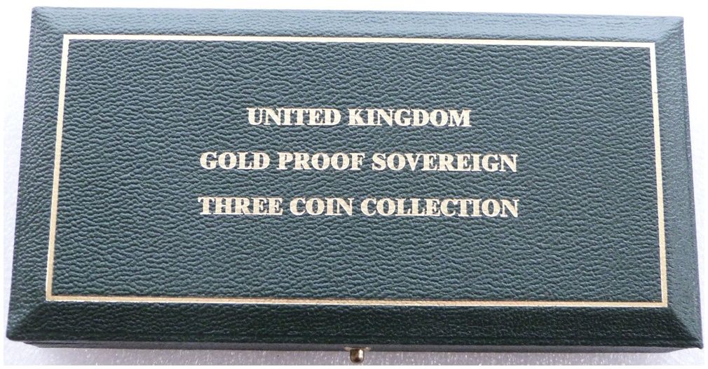 2001 - 2007 Royal Mint Sovereign Gold Proof 3 Coin Box No Coins