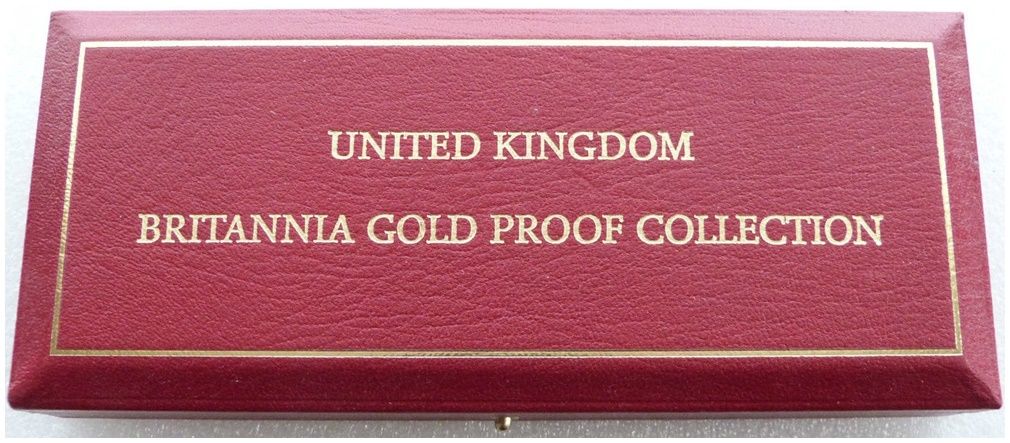 Royal Mint Britannia Gold Proof 4 Coin Set Box Only No Coins