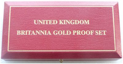 2003 - 2005 Royal Mint Britannia Gold Proof 3 Coin Set Red Leather Box Only No Coins