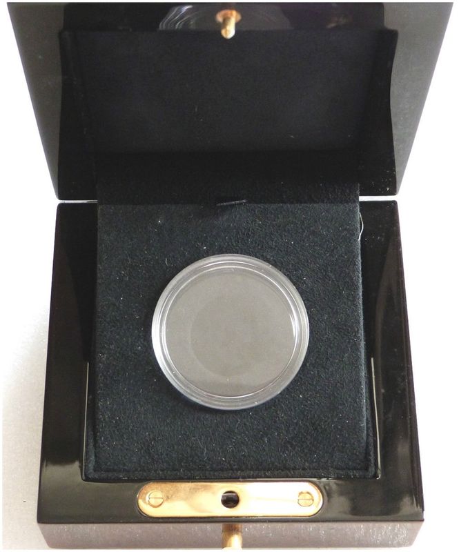 Royal Mint Deluxe Wooden Mahogany £5 Crown Gold Silver Coin Box Only