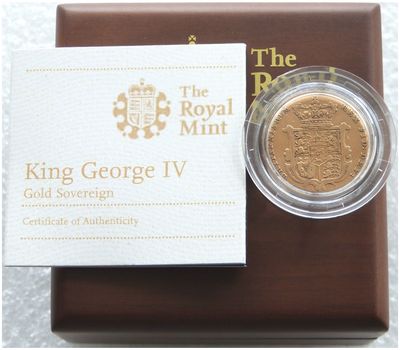 1829 George IV Bare Head Royal Arms Full Sovereign Gold Coin Box Coa 1829 George IV Bare Head Royal Arms Full Sovereign Gold Coin Box Coa
