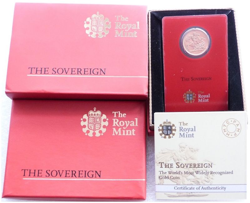2017-I India Mint Mark Full Sovereign Gold Coin Mint Card Box Coa