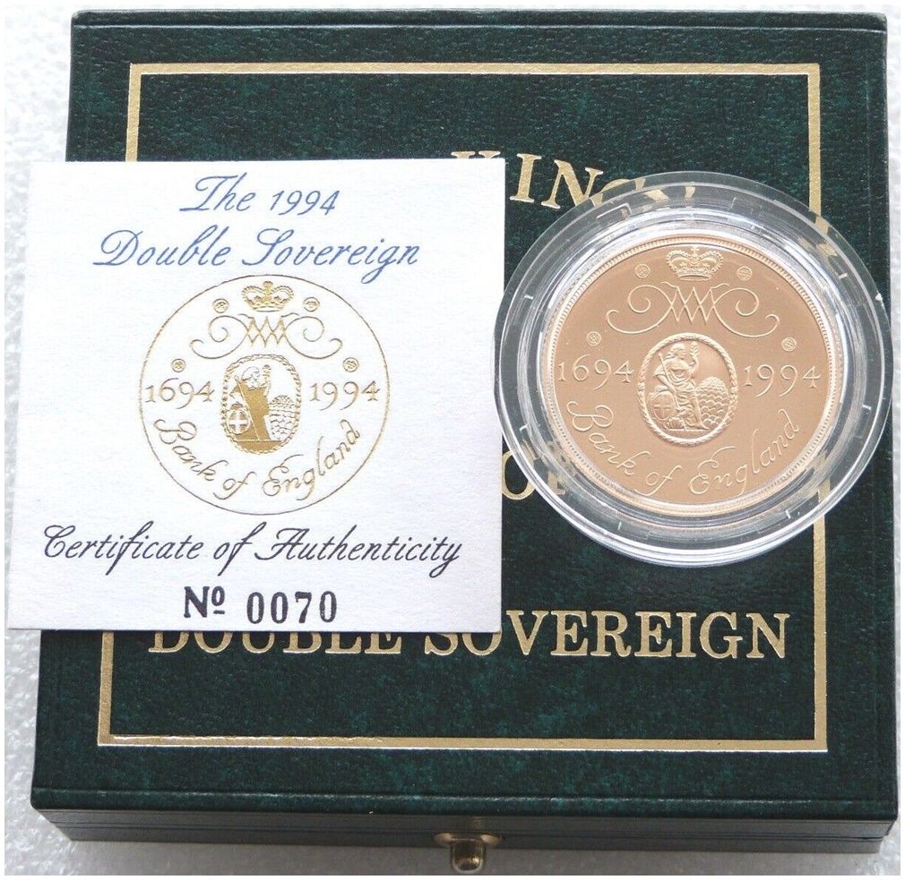 1994 Bank of England £2 Gold Proof Coin Box Coa 1994 Bank of England £2 Gold Proof Coin Box Coa
