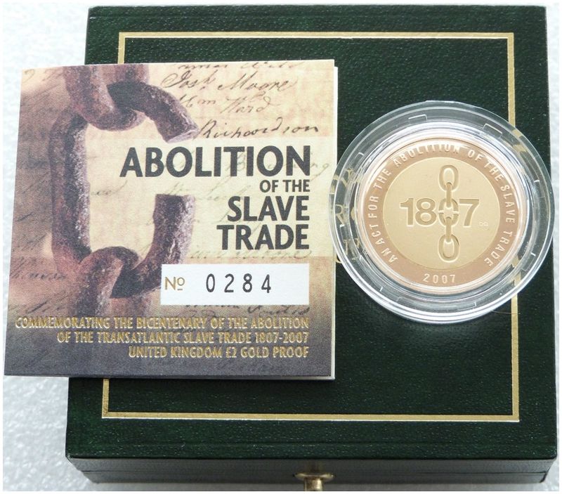 2007 Abolition of the Slave Trade £2 Gold Proof Coin Box Coa