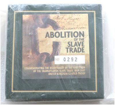 2007 Abolition of the Slave Trade £2 Gold Proof Coin Box Coa Sealed