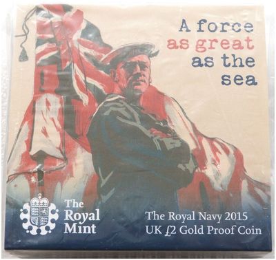 2015 First World War Royal Navy £2 Gold Proof Coin Box Coa Sealed
