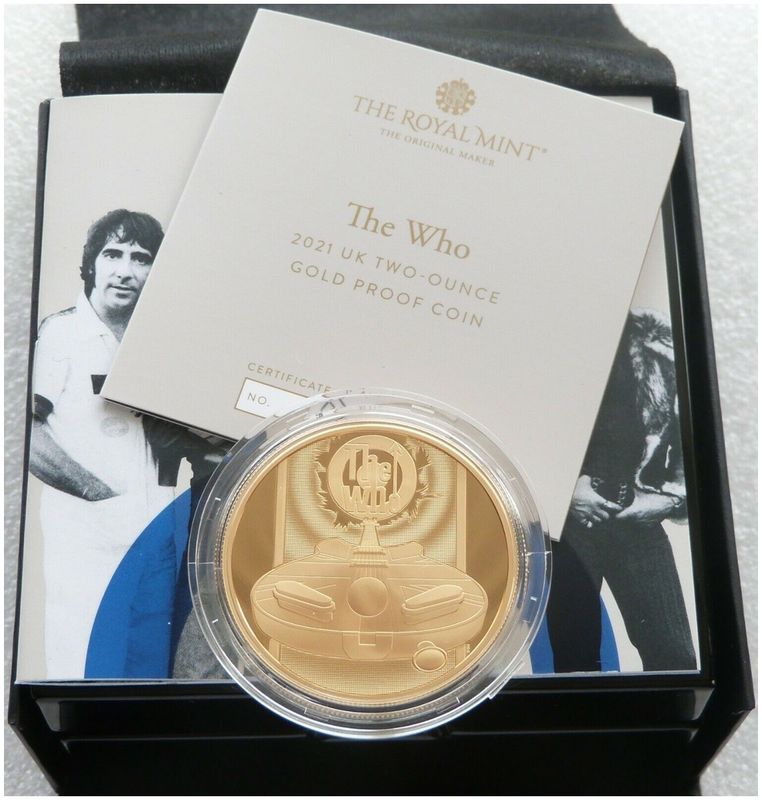 2021 Music Legends The Who £200 Gold Proof 2oz Coin Box Coa - Mintage 129