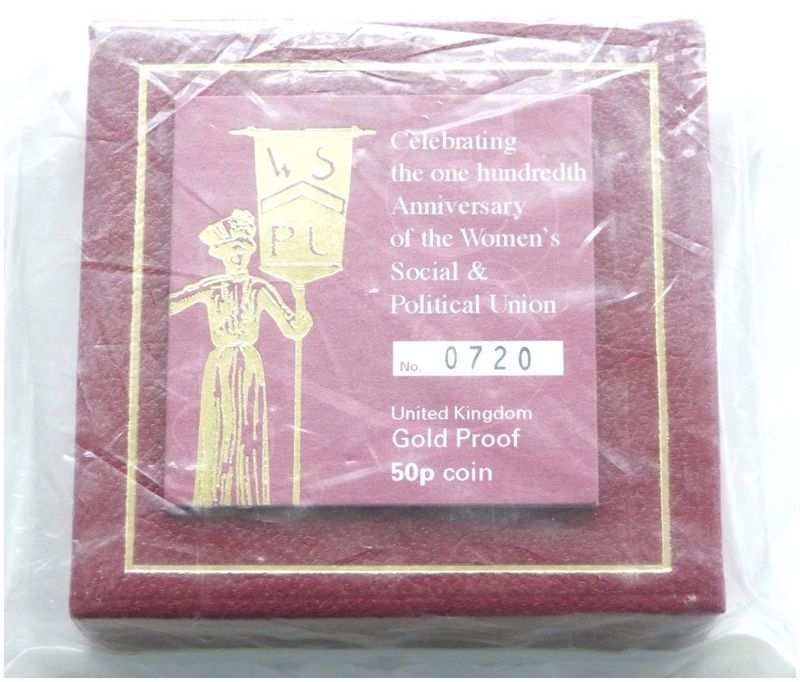 2003 Suffragettes 50p Gold Proof Coin Box Coa Sealed
