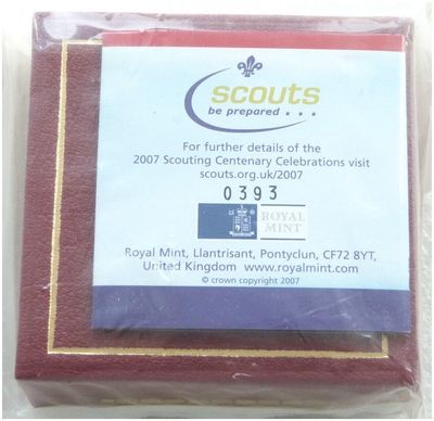 2007 Scout Movement Centenary 50p Gold Proof Coin Box Coa Sealed