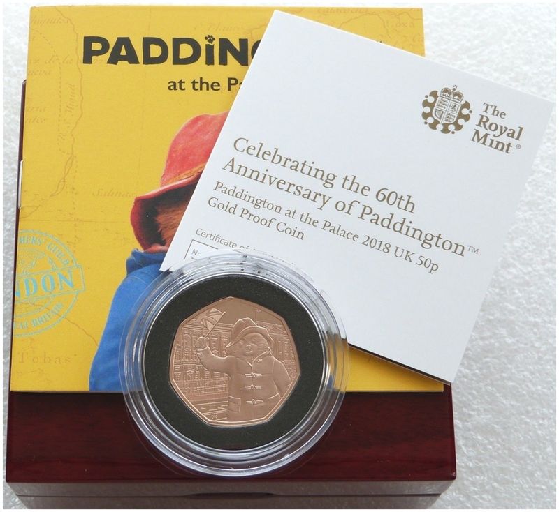 2018 Paddington at Buckingham Palace 50p Gold Proof Coin Box Coa