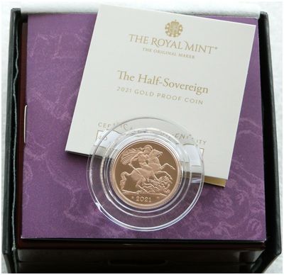 2021 Queens 95th Birthday Privy Half Sovereign Gold Proof Coin Box Coa