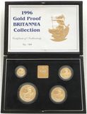 1996 Britannia Gold Proof 4 Coin Set Box Coa - Mintage 483