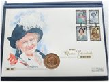 2002 Queen Mother Memorial £5 Gold Proof Coin Hand Painted First Day Cover