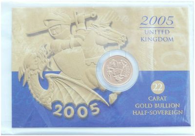 2005 Half Sovereign Gold Coin Mint Card - Timothy Noad