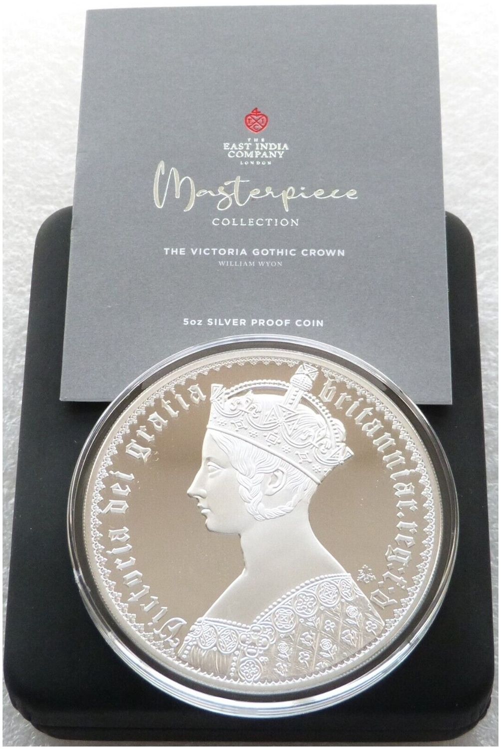 2022 Saint Helena Gothic Crown Victoria Portrait £5 Silver Proof 5oz Coin Box Coa