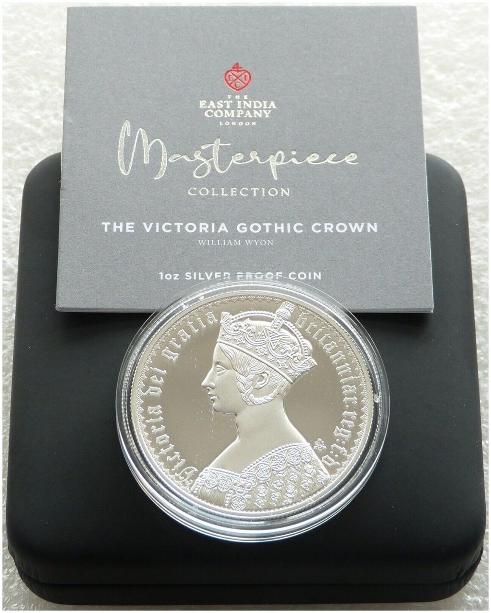2022 Saint Helena Gothic Crown Victoria Portrait £1 Silver Proof 1oz Coin Box Coa