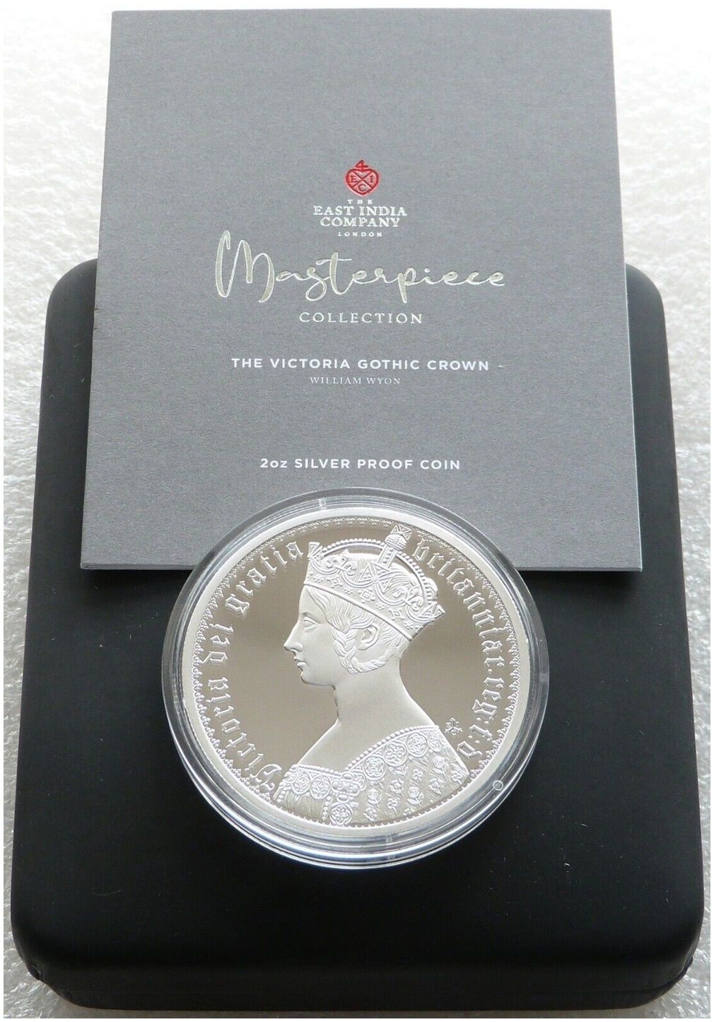 2022 Saint Helena Gothic Crown Victoria Portrait £2 Silver Proof 2oz Coin Box Coa