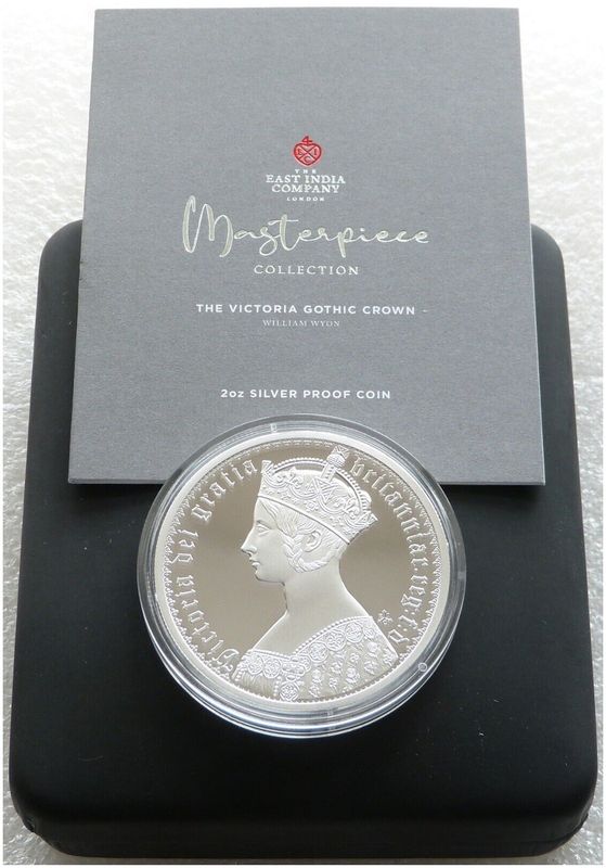 2022 Saint Helena Gothic Crown Victoria Portrait £2 Silver Proof 2oz Coin Box Coa