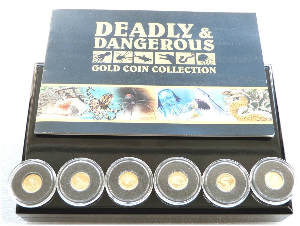 2012 Tokelau Deadly and Dangerous $5 Gold Proof 6 Coin Set Box Coa