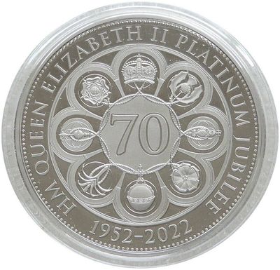 2022 Guernsey Platinum Jubilee £5 Platinum Proof 1oz Coin Box Coa