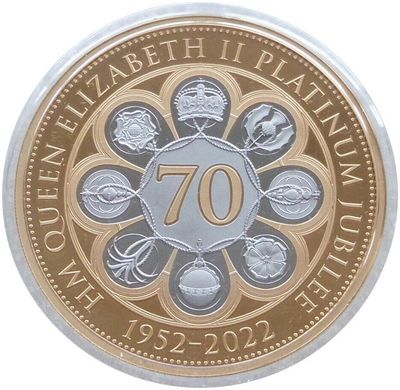 2022 Guernsey Platinum Jubilee £5 Gold Proof 1oz Coin Box Coa