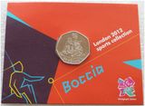 2011 London Olympic 2012 Sports Collection Boccia 50p Brilliant Uncirculated Coin Mint Card