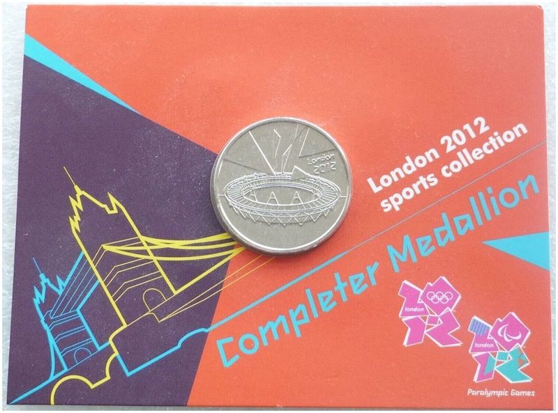 2011 London Olympic 2012 Sports Collection Completer Brilliant Uncirculated Medallion Mint Card